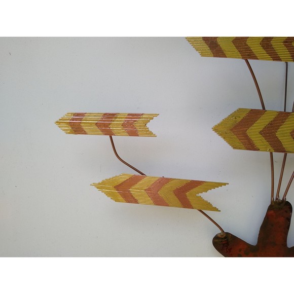 Copper and Brass Aztec Tree  Metal Wall Hanging Art Decor Sculpture - Picture 3 of 6